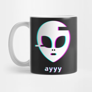 Ayyy - Aesthetic Meme Vaporwave Alien Mug